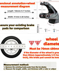 Diagram of Roller Skate Replacement Brake Pad Set For Adult Inline Skates With 70mm To 80mm Wheels Non Slip Safety Brake Block