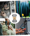 Ditch That Leaking Hose With This Super Solid Garden Hose Repair Kit Featuring Tough Aluminum Alloy Connectors Quick Release Fittings And Durable Weatherproof Adapters To Fix Your Lawn Sprinkler Setup In A Flash. aluminum hose connector kit on hose reel and repair fittings
