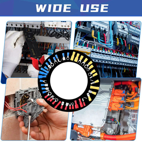 1200 Pcs Cold Shrink Insulated Electrical Wire Connectors Kit With Butt Ring Spade Fork Quick Disconnect Terminals In Red Blue Yellow Color Codes