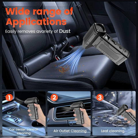 High Power 200000 RPM Electric Air Duster With LED Display And 8 Speed Settings cleaning car interior