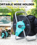 Garden Hose Reel Cart Holds Fifty To One Hundred Thirty Feet Of Five Eighth Inch Hose Wall Mounted Portable Hose Reel Holder
