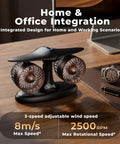 Jet Engine Desk Fan With Eighteen Hour Runtime USB C Rechargeable Turbo Table Fan Aviation Turbine Office Decor on desk