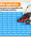 Two Pack Handle Knobs With Screws Bolts And Washers Replacement Kit For Snow Blowers And Lawn Mowers Compatible With Models 92 2260 106 4161 107 3844 Replacement Parts For Easy Repair showing compatibility with various machines