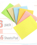 Lined Sticky Notes 4x6 Inch Pastel Color Ruled Post Its, 6 Pads, 270 Sheets Total, displayed in various colors