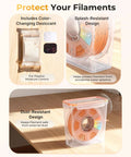 Pro Filament Storage Box For Single 1Kg 1.75mm Spools Airtight Container With Desiccants and moisture control visible