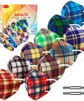 Colorful plaid KN95 Face Masks For Adults With 10 Fresh Prints, 5 Layer Protection, Designer Style Masks, 60 Pack with box view