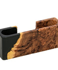 Black Wood And Epoxy Card Holder And Desk Organizer For Office Decor Sleek Slim Card Holder And Card Display Stand Premium