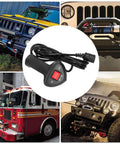 Universal 3 Pin Winch Remote Control For Electric Winches Handheld Vehicle Winch Switch Fits Most Brands Rugged Off Road 4x4 Gear Easy Install Not Compatible With Warn black handheld winch remote with cable for Jeep and truck use