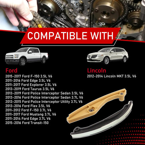 Timing Chain Kit With Water Pump And Camshaft Holding Tool And Timing Alignment Holder Kit For Ford 3.5L V6 compatibility list