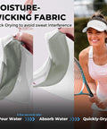 Lightweight Sports Sun Visor for Men and Women Packable Cooling Stretchy Visor Hat for Running Tennis Golf White