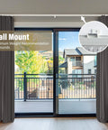 Heavy Duty Ceiling Curtain Track System With Wall Mount No Fuss Ultra Quiet Pulleys Aluminum Channel For Room Divider And Curtains Waterproof And Rust Resistant Smooth Glide Easy Install White Finish Fits 3 To 9 Feet wall-mounted above window with gray curtains