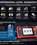 CRP123 V2.0 OBD2 Diagnostic Scanner For Engine ABS SRS And Transmission With Airbag Codes Oil Service Reset Throttle Relearn SAS Reset Lifetime Free Updates Ideal Gift For Any Car Owner All-In-One Vehicle Diagnostics showing misfire detection mode
