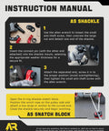 Beefy Heavy Duty Snatch Block And D Ring Shackle Two In One Recovery Tool For Off Road Vehicle Towing Winch With Three Quarter Inch D Ring Pulley And Break Strength 57320 Lbs Red And Black One Pack instruction manual
