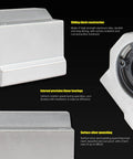 Close-up of Set Of Four 16mm Linear Bearing Pillow Blocks SCS16UU Closed Type in aluminum housing with black internal bearings.