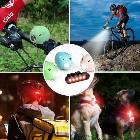 2 In 1 Kids Bike Lights And Horn Set For Night Rides, Rechargeable Headlight And Tail Light, 3 Lighting Modes, Up To 500 Lumens, Fits Bikes, Scooters, Great For Boys Girls Adults Women in various uses and settings.