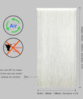 Beaded Curtain Door For Privacy And Boho Vibe, Tassel Fringe String Curtain For Doorways And Hallways, Ivory 39W X 79L, 100 Percent Polyester