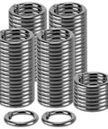 300 Pack Mini Round Carabiner Clips One Inch Trigger Spring O Rings For Keychains Buckles Bags Purses Car Keys DIY Crafts Black Durable