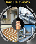 Must-Have 40 Pack 1-1/4 Inch Male NPT To 1 Inch Copper Press Adapter Set With Press-To-Connect Fittings For Copper Pipe applications