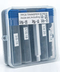 Transfer Screw Set With Solid Handle And Plastic Box, 25 Pieces Covering 1/4-20, 5/16-18, 3/8-16, And 7/16-14 Screws displayed