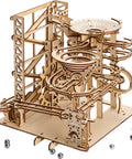 3D Wooden Marble Run Puzzle Kit For Adults, Mechanical Wood Roller Coaster Model, Brain Teaser Build, 330 Pieces, DIY Hobby Gift, Christmas Craft Kit, Home Decor Gift For Puzzle Lovers, wooden marble run with balls