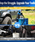 Heavy Duty Electric Drum Barrel Pump For 55 Gallon Drums Dual Power 120V AC And 12V DC shown in use, illustrating efficient fluid transfer.