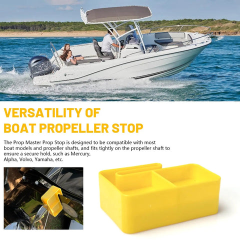 Prop Stop Replacement For Boat Propeller Removal Durable Marine Grade Nylon Block Rustproof Yellow Prop Stop