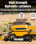 Double Acting Hydraulic Cylinder With Swivel Eye Workhorse For Tough Jobs 2 Inch Bore 10 Inch Stroke 3000 PSI 8000 Lbs Push 4800 Lbs Pull SAE 6 Ports 1 Inch Pin Holes Heavy Duty Industrial Grade in field work setting