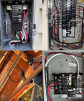Beefy 35 Foot 6 AWG 3 Conductor NmB Electrical Cable With Ground Solid Copper Wire For Home Run And Heavy Duty Residential Power Upgrades 600 Volt UL Certified Pro Grade Build Quality connected to a breaker panel.