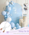 Spring Clamps Set 10 Pieces 3.5 Inch Clear Plastic Clips With 50 Balloon Clips For Balloon Arch Backdrop Craft Decoration Projects Super Handy Durable Great For Events used in a wedding setup with balloons.