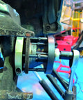 GEN2 Wheel Bearing Kit 62 66 72 85mm for VAG Cars Pro Grade Set with extraction adaptor in use on vehicle axle