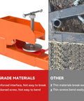 Beefed Up Clamp On Pallet Forks With Non Slip Pad And Tongue, 45 Inch, 2000 Lbs, Orange, Reinforced Interface, Thick Screw Design