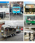 Various Custom Built Food Trailers With Flexible Layout Designed To Hit The Road For Busy Markets And Festival Vendor Lots.