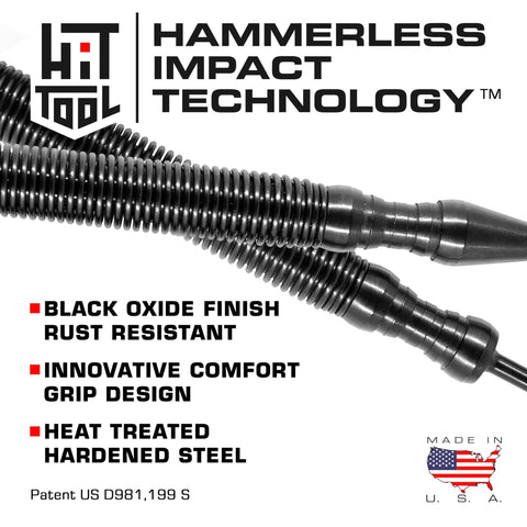 Spring Loaded Woodworking Punch Set With Hammerless Design For Effortless Nail Setting And Pin Removal In Any Diy Or Pro Workshop Project You Gotta Try This Tool, black oxide steel