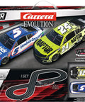 Darlington Showdown Slot Car Track Set With Two NASCAR Themed Cars And Dual Speed Controllers Analog Racing Action For Ages Eight Plus One To Thirty Two Scale Track Play For Family And Friends packaging