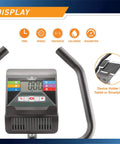 Display panel of Magnetic Upright Bike With 8 Resistance Levels NS-40504U Grey with digital monitor and device holder