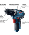 12V Max EC Brushless 3/8 Inch Drill Driver Bare Tool with Pro Torque 300 In-Lbs, 1,750 RPM, compact head and ergonomic grip
