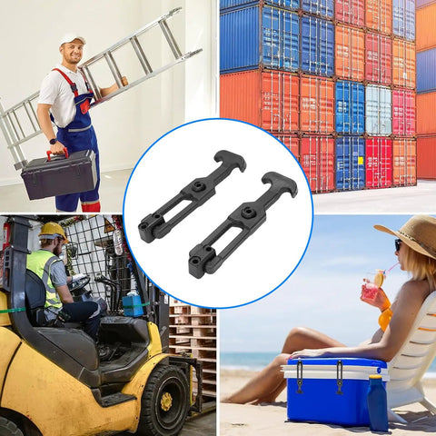 Beefy Rubber Draw Latch Kit with grippy comfort, fits tool boxes, coolers, boat hatches, absorbing 300N load capacity