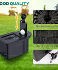 Heavy Duty Golf Cart Ball Washer And Club Head Cleaner Kit rear mount with cleaning slots for balls and clubs.