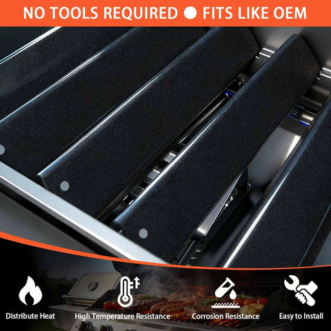 Flavorizer Bars And Grill Burner Replacement Kit For Weber Spirit II 300 Series Grills E310 E320 E330 S310 S320 S330 Front Control