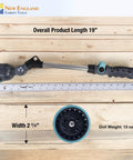 18 Inch Heavy Duty Metal Watering Wand With Nine Spray Patterns, Flexible 180 Degree Head, Thumb Flow Control, Ruler Measured