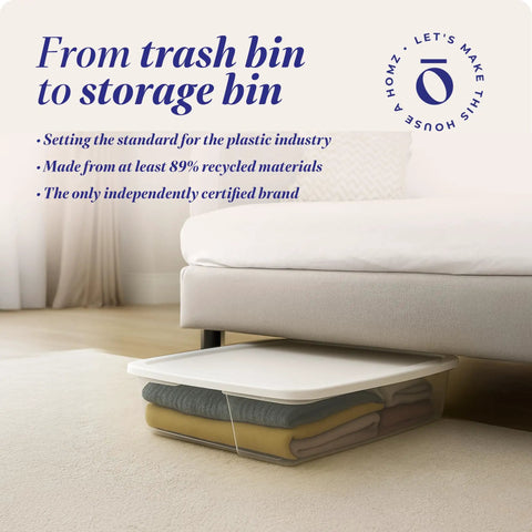 4 Pack SnapLock Clear Plastic Storage Bins With Lids 28-Quart Stackable Containers for Bedroom Bathroom Garage and Office Organization