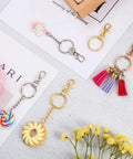 Heavy Duty 100 Piece Swivel Clasp Kit With Snap Hooks And Keychain Rings For Jewelry Making, featuring colorful accessories and keychains.