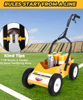 High Performance Parking Lot Line Striper For Inverted Spray Paint With 8 Inch Heavy Duty Wheels on field