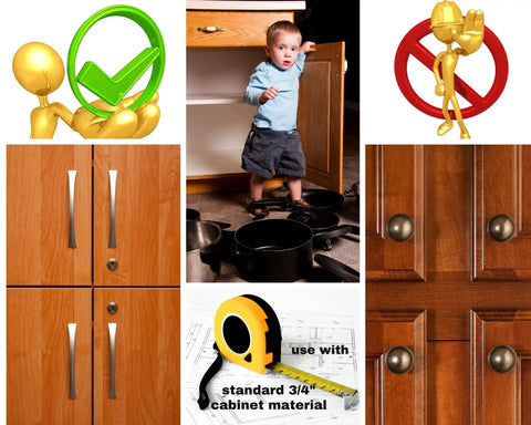 Double Door Cabinet Locks With Keys For Secure Kitchen Cupboards shown with child proofing features and compatibility guide.
