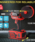 Red and black handheld MIG welder for DIY and auto repair, flux core, pro grade, gasless with overheat and voltage protection, portable 110V.