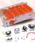5 Piece Dryer Heating Element And Thermostat Replacement Kit For Electric Dryers With All Elements And Thermal Cutoff Kit