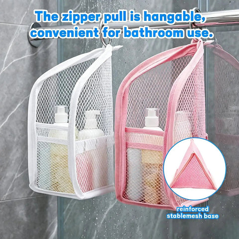 Two Pack Upright Standing Travel Toiletry Organizer Bags Waterproof Clear Translucent Makeup Case Foldable Leakproof Pouch Grab And Go