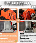 Comparison of 63cc upgraded engine versus 49cc old engine for gas powered go kart 63cc 2.5HP off road kart for adults and kids, 25 MPH.