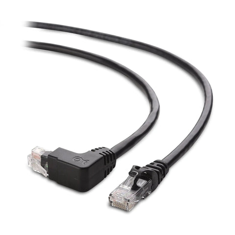 10Gbps Ready Cat 6 Right Angle Ethernet Cables Dual Pack 5 Foot Up And Down Angled RJ45 Patch Cables For Tight Spaces