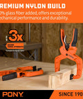 2 Pack 4 Inch Quick Release Ratcheting Wood Clamps with Box Joint Design, ergonomic handles, on wooden surface